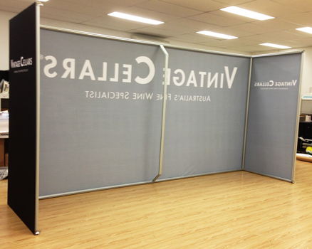 Free Standing Single Sided TexFrame with Side Panels for Stability Free Standing Single Sided TexFrame with Side Panels for Stability